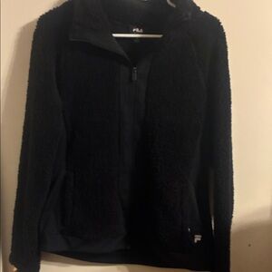 Fila Black Sherpa Jacket